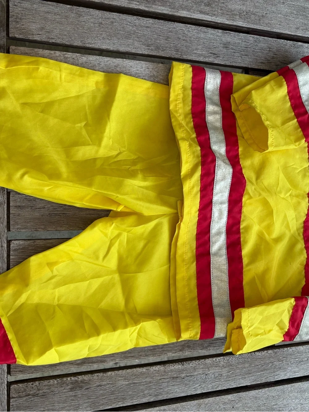Koala Kids Yellow and Red Fireman Costume Jacket and pants with Reflective Strip